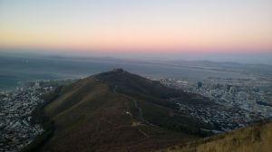 Looking back at Signal Hill. Sea Point on the left, and Cape Town city on the right